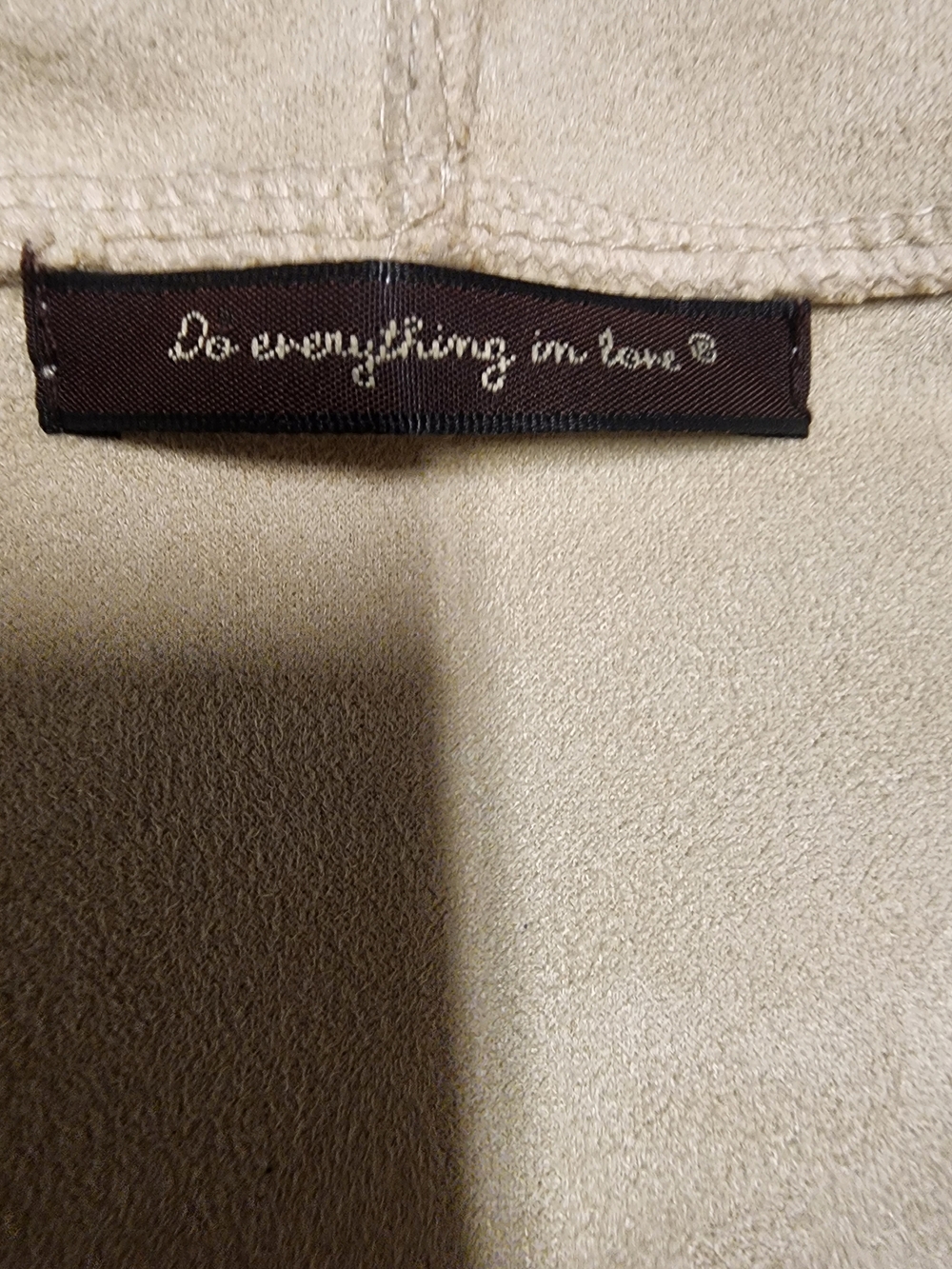 Do everything in love Cream Fringe Sleeveless Drape Vest - Picture 4 of 4